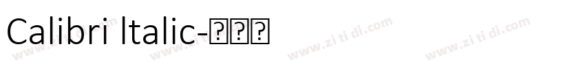 Calibri ltalic字体转换